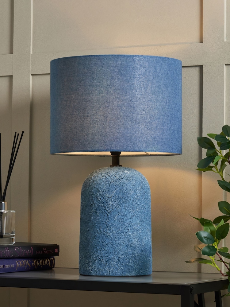 BHS Blue Malmo Tall Domed Ceramic Table Lamp - Image 1 of 7 BHS Blue Malmo Tall Domed Ceramic Table Lamp - Image 1 of 7