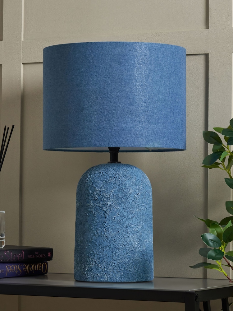 BHS Blue Malmo Tall Domed Ceramic Table Lamp - Image 2 of 7 BHS Blue Malmo Tall Domed Ceramic Table Lamp - Image 2 of 7