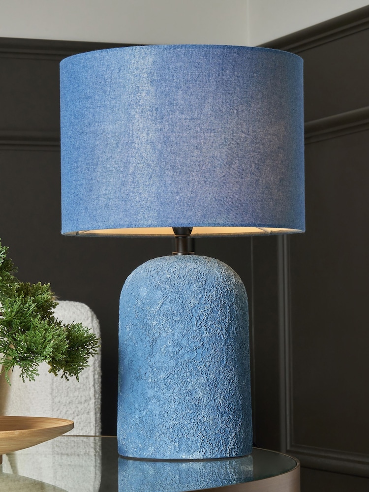 BHS Blue Malmo Tall Domed Ceramic Table Lamp - Image 7 of 7 BHS Blue Malmo Tall Domed Ceramic Table Lamp - Image 7 of 7