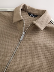 חום בהיר - Short Sleeve Zip Through Polo Shirt & Shorts Set (3-16yrs) - תמונה 11 מתוך 13