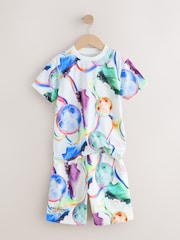 Multi Football Short Sleeve T-Shirt and Shorts Set (3-16yrs) - Image 7 of 10