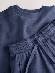 Light Blue/Navy/Green Short Sleeve T-Shirt and Shorts Set 3 Pack (3-16yrs) - Image 16 of 20