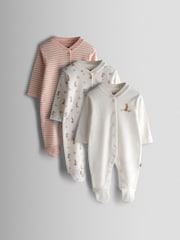 Jojo Maman Bébé Pink Sleepsuit - Image 1 of 10