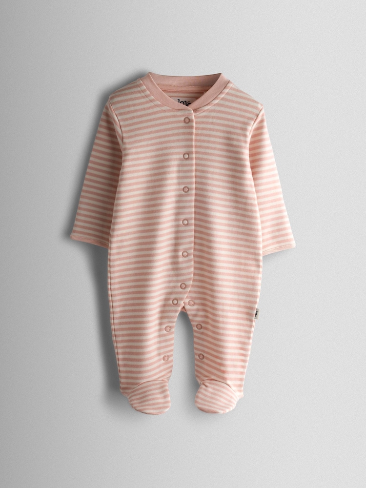 Jojo Maman Bébé Pink Sleepsuit - Image 2 of 10