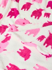 Pink Hamish The Highland Cow Fleece Throw - Image 3 of 3