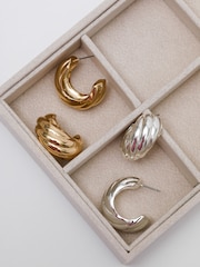 Mood Gold Polished Intertwined Hoop Earrings - Image 2 of 5