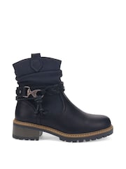Pavers Black Wide-Fit Buckle Ankle Boots - Image 1 of 5
