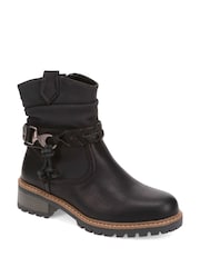Pavers Black Wide-Fit Buckle Ankle Boots - Image 2 of 5