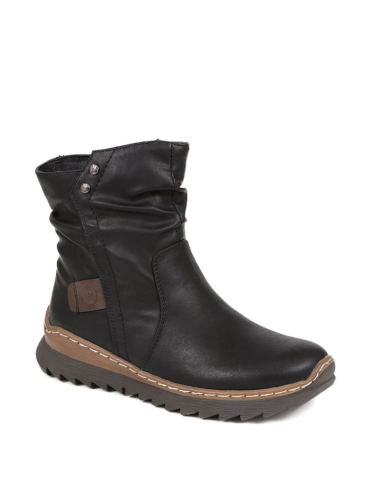 Pavers Black Casual Ankle Boots - Image 2 of 5