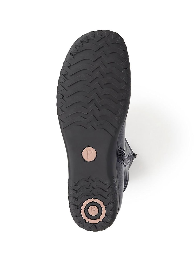 Pavers Blue Flat Slouch Boots - Image 5 of 5 Pavers Blue Flat Slouch Boots - Image 5 of 5