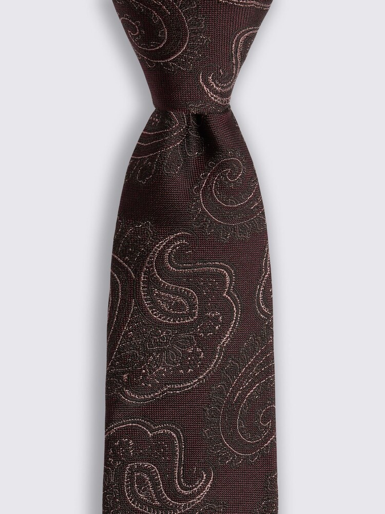 MOSS Shimmer Gold Paisley Tie - Image 2 of 2