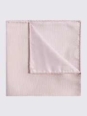 MOSS Dusty Pink Silk Semi-Plain Pocket Square - Image 1 of 3