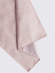 MOSS Dusty Pink Silk Semi-Plain Pocket Square - Image 2 of 3