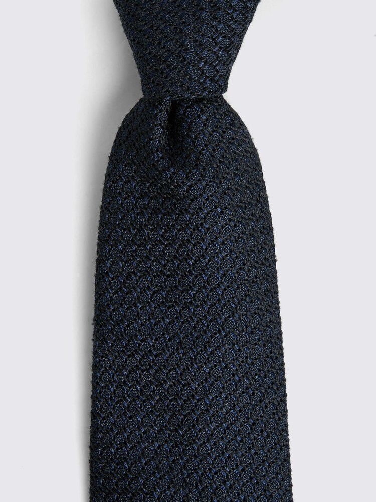 MOSS Sky Grenadine Tie - Image 2 of 6 MOSS Sky Grenadine Tie - Image 2 of 6