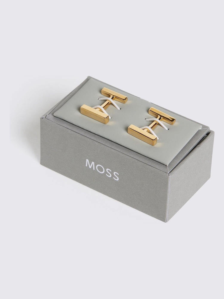 MOSS Brushed Bar Cufflinks - Image 2 of 2 MOSS Brushed Bar Cufflinks - Image 2 of 2