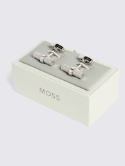 MOSS Textured Round Cufflinks - Image 2 of 2