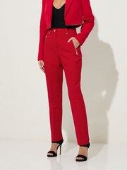 Star by Julien MacDonald Red Zip Detail Trousers - صورة 2 من 5