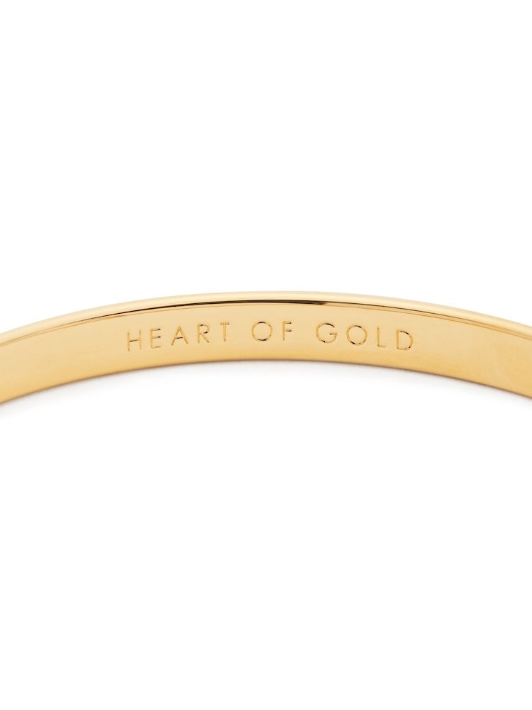 Kate Spade Gold Tone Heart Of Gold Idiom Bangle - Image 2 of 2