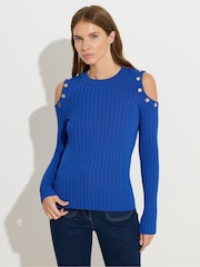 Star by Julien MacDonald Poppa Cold Shoulder Jumper - Imagem 1 de 6