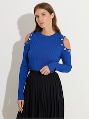 Star by Julien MacDonald Poppa Cold Shoulder Jumper - Imagem 2 de 6