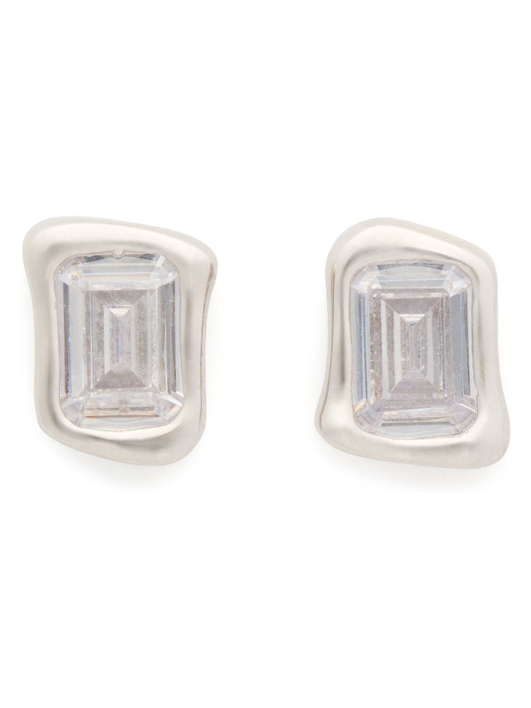 Kate Spade Silver Plated Molten Glass Studs Earrings - Image 1 of 2