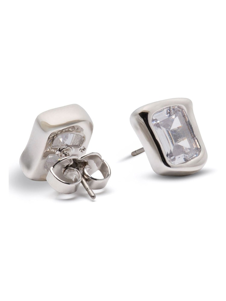 Kate Spade Silver Plated Molten Glass Studs Earrings - Image 2 of 2