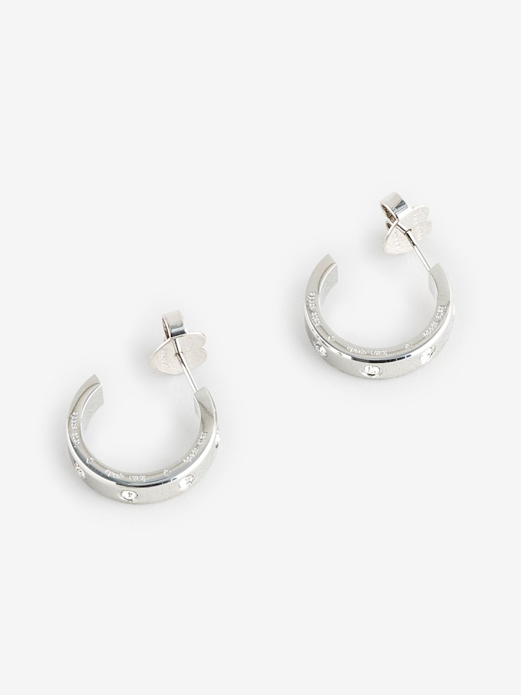 Kate Spade Silver Plated Huggies Earrings - Image 1 of 1