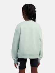 New Balance Green French Terry Small Logo Crew Sweatshirt - Image 3 of 9
