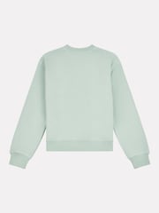 New Balance Green French Terry Small Logo Crew Sweatshirt - Image 8 of 9