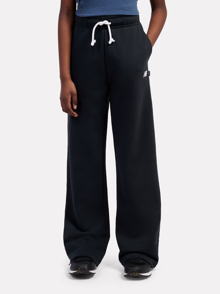 New Balance Black FT Small Logo Wide Leg Joggers - Image 1 of 8 New Balance Black FT Small Logo Wide Leg Joggers - Image 1 of 8