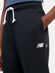 Schwarz - New Balance FT Small Logo Wide Leg Joggers - Bild 5 von 8