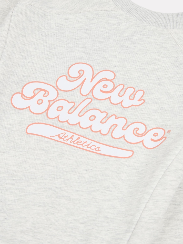 New Balance Grey Script FT Graphic Print Crew Sweatshirt - Image 10 of 10 New Balance Grey Script FT Graphic Print Crew Sweatshirt - Image 10 of 10
