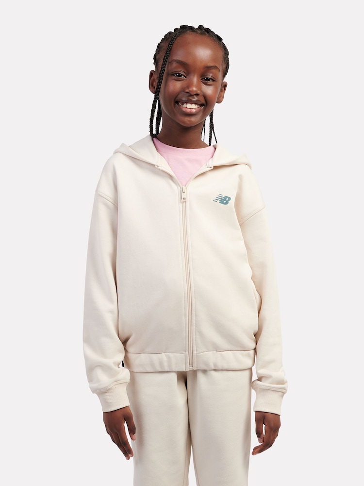 New Balance Natural Flower Graphic Print Full Zip Through Hoodie - Image 1 of 11