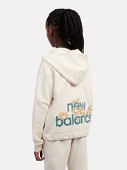 New Balance Natural Flower Graphic Print Full Zip Through Hoodie - Image 3 of 11