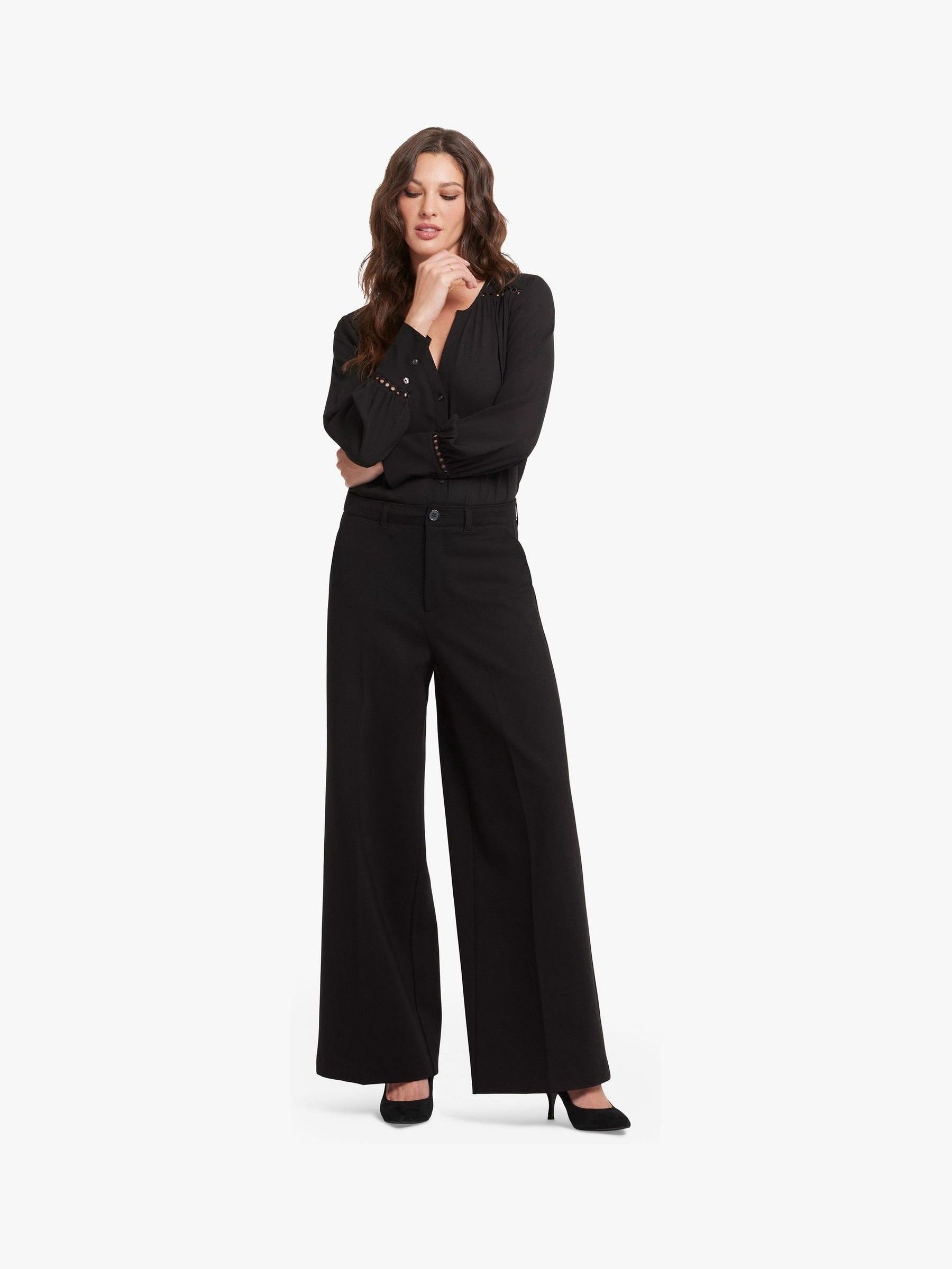 Buy NYDJ Whitney High Rise Ponte Jersey Black Trousers from Next USA