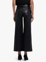 NYDJ Faux Leather Wide Leg Black Trousers - Bild 2 von 5