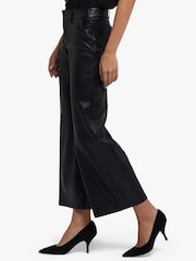 NYDJ Faux Leather Wide Leg Black Trousers - Bild 3 von 5