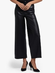 NYDJ Faux Leather Wide Leg Black Trousers - Bild 4 von 5
