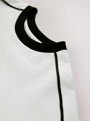 White/Black Short Sleeve Graphic Football T-Shirt (3-16yrs) - Image 3 of 4