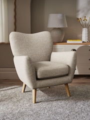 Mid Natural Wilson Highback Armchair - Image 1 of 5