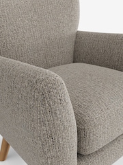 Chunky Boucle Easy Clean Dove Wilson Highback Armchair - Image 4 of 5
