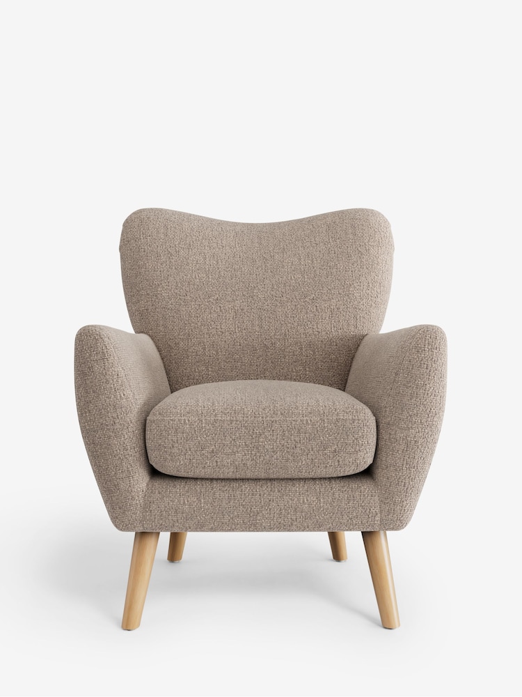 Chunky Chenille Light Dove Wilson Highback Armchair - Image 2 of 4