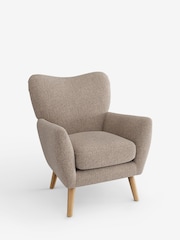 Chunky Chenille Light Dove Wilson Highback Armchair - Image 3 of 4