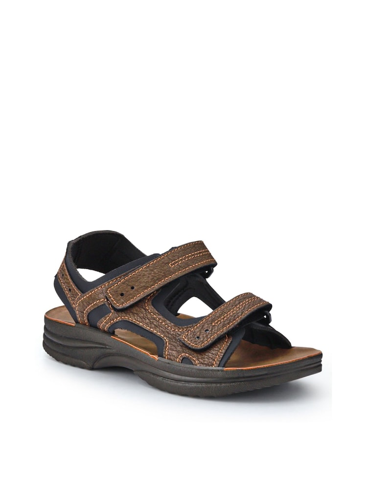 Pavers Brown Dual Touch-Fastening Sandals - Image 2 of 5