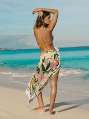 Friends Like These Yellow Tropical Print Sarong - Image 5 of 5