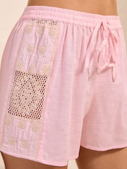 Friends Like These Pink Lace Insert Shorts - Image 2 of 4