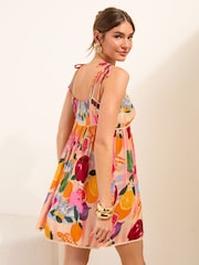 Friends Like These Pink/Yellow Strappy Mini Dress - Image 5 of 5