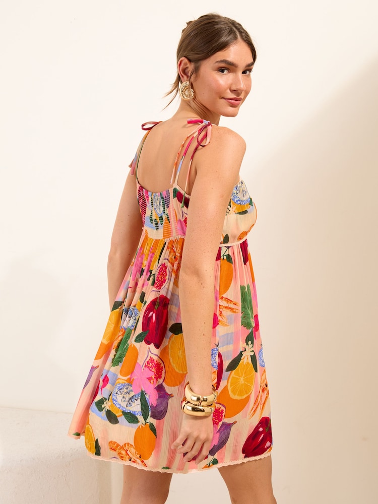 Friends Like These Pink/Yellow Strappy Mini Dress - Image 5 of 5