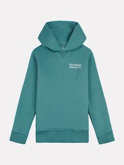 New Balance Blue Athletics Runners Arent Normal Graphic Print FT Hoodie - Image 1 of 5