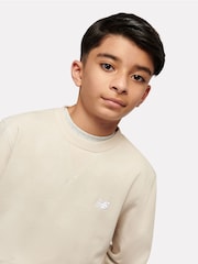 New Balance Brown French Terry Small Logo Crew Sweatshirt - Image 4 of 8